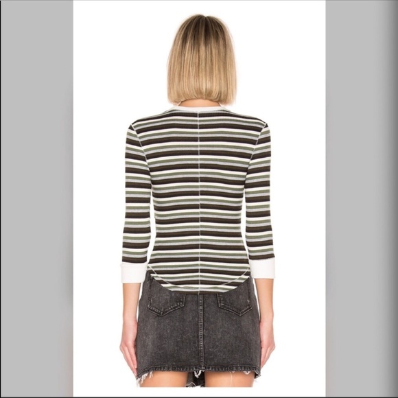 NEW Free People Good on You Army 3/4 Sleeve Tee - Picture 5 of 8